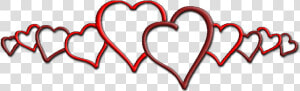 Clip Art Line Of Hearts Clipart   Hearts In A Row  HD Png Download