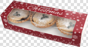 Box Of Three Mince Pies For Christmas   Mince Pie  HD Png Download