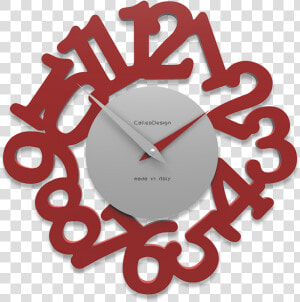 Picture Of Callea Design Modern Wall Clock Mat Ruby   Red Kitchen Clock Transparent  HD Png Download