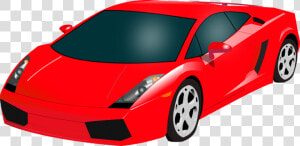 Vector Supercar Lamborghini Gallardo   Red Sports Car Clipart  HD Png Download