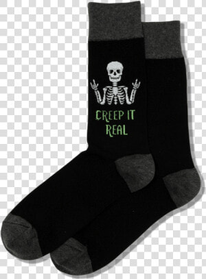 Men S Creep It Real Socks Class Slick Lazy Image   Sock  HD Png Download