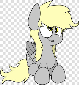 Dark Shadow  Cross Eyed  Cute  Derpy Hooves  Gray    Cartoon  HD Png Download