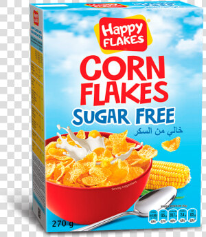 Happy Flakes No Sugar 270g   Corn Flakes  HD Png Download