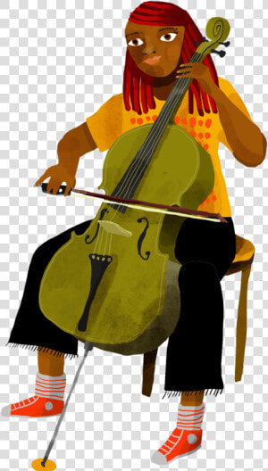 Cello Girl   Illustration  HD Png Download