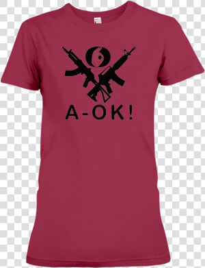 A Ok Hand Black Rifles Women S T Shirt Cardinal Red   T shirt  HD Png Download