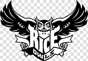 Rice Owls Logo Black And White   Rice University Old Logo  HD Png Download