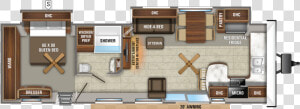 Mid Bunk Travel Trailer Floor Plans  HD Png Download