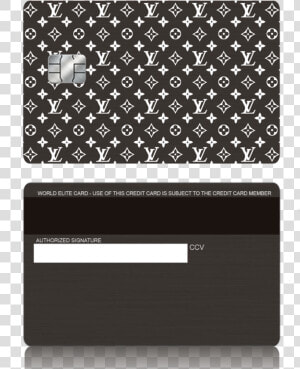 Louis Vuitton Inspired Black Metal Credit Debit Card   Louis Vuitton Visa Card  HD Png Download