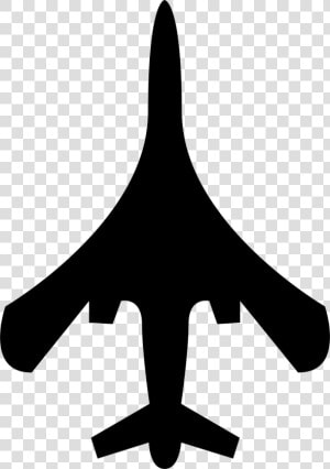 Airplane Top Or Bottom View Of Black Silhouette Shape   Plane Icon Svg  HD Png Download