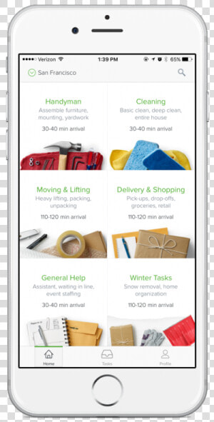 Taskrabbit App On A White Iphone   Taskrabbit App  HD Png Download