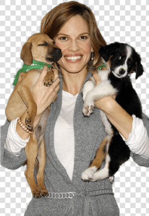 Hilary Swank With Pets   Hilary Swank  HD Png Download