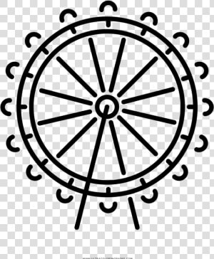 Ferris Wheel Coloring Page  HD Png Download