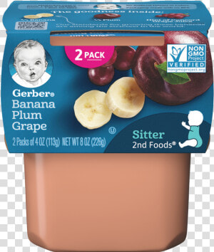 2nd Foods Banana Plum Grape   Gerber Baby Food  HD Png Download