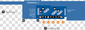 Riley Terminal Layout For Arrival Level   Arrival John Wayne Airport Map  HD Png Download