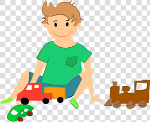 Boy  Child  Children  Preschool  Toys   Boy Playing With Toys Clip Art  HD Png Download