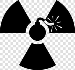 Atomic Blast Clipart   Radiation Symbol Black And White  HD Png Download