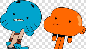 Gumball And Darwin Shocked   Png Download   Tawog Gumball And Darwin  Transparent Png