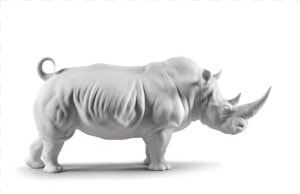 Rhino   White Porcelain Rhino  HD Png Download