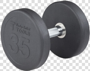 Rubber Round Dumbbells 35 Lb  HD Png Download