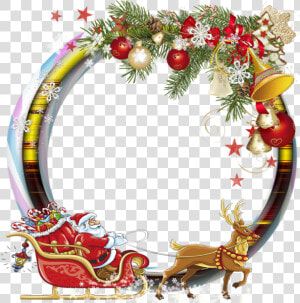 Transparent Clipart Cadre Noel   Round Christmas Frame Png  Png Download