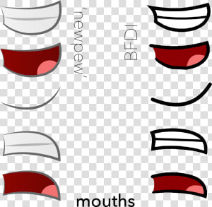 Mouth Smile Clip Art   Bfdi R Mouth  HD Png Download