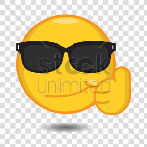 Thumbs Up Shades Smiley Clipart Smiley Emoticon Thumb  HD Png Download