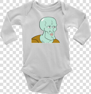 Transparent Handsome Squidward Png   Infant Bodysuit  Png Download