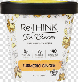 Turmeric Ginger Front Hr   Rethink Ice Cream  HD Png Download