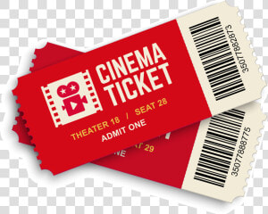 Two Red Cinema Tickets   Raffle Ticket  HD Png Download