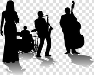  ftestickers  band  concert  silhouette  blackandwhite   Vector Jazz Band Silhouette  HD Png Download