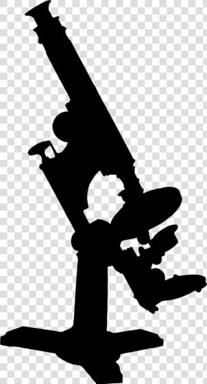 Microscope Silhouette Clip Arts   Mikroskop Siluet  HD Png Download