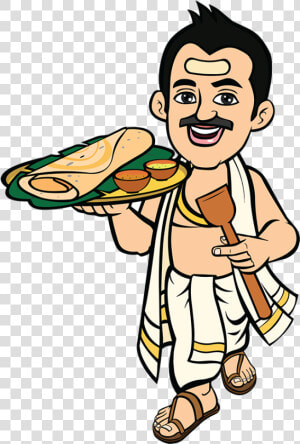 Indians Clipart South   South Indian Food Cartoon  HD Png Download