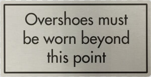 Overshoes Worn Beyond This Point Sign Title Overshoes   Ladder  HD Png Download