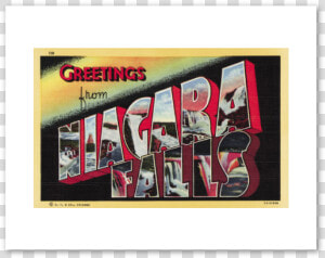 Greetings From Niagara Falls Postcard Print   Classic Postcard  HD Png Download