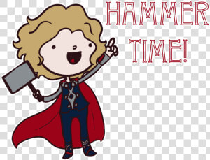 Cartoon Thor Hammer Time By Clipart   Cartoon Thor Hammer Time  HD Png Download