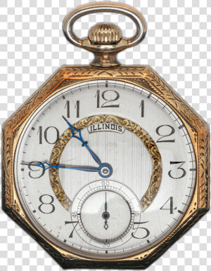 1917 Illinois 14k Gold Pocket Watch   Pocket Watch  HD Png Download