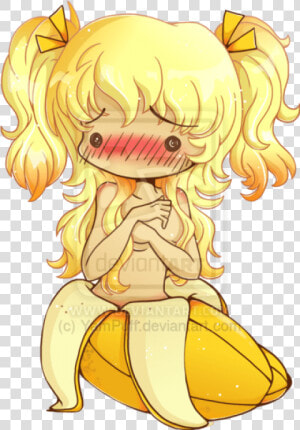 Free Png Download Anime Girl Chibi Banana Png Images   Cute Banana Anime Girl  Transparent Png