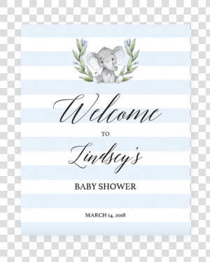 Transparent Baby Shower Turtle Clipart   Free Printable Elephant Baby Shower Sign  HD Png Download