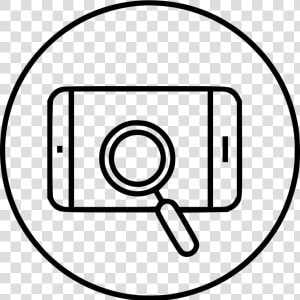 Cell Phone Magnifying Glass Mobile Phone Comments   Line Art  HD Png Download