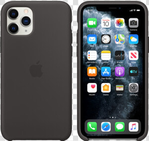 Iphone 11 Pro Silicone Case Black  HD Png Download