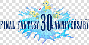 Ff30th Logo Yoko Rgb   Final Fantasy 30th Anniversary  HD Png Download