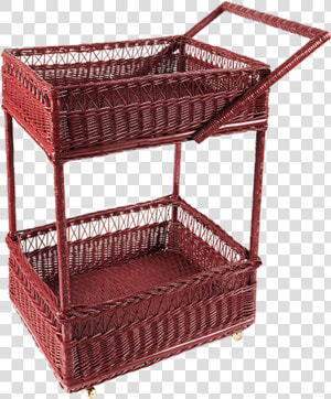 Wicker Bar Cart   Storage Basket  HD Png Download