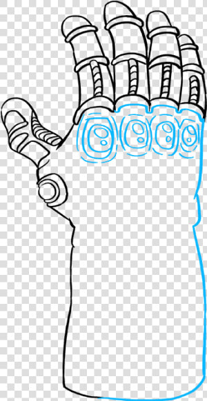 How To Draw The Infinity Gauntlet From The Avengers  HD Png Download