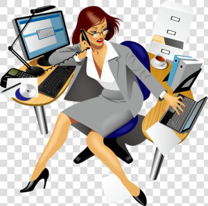 Transparent Office Clip Art   Secretary Cartoon  HD Png Download