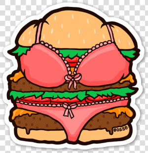 Bikini Burger Sticker   Sexy Cheeseburger  HD Png Download