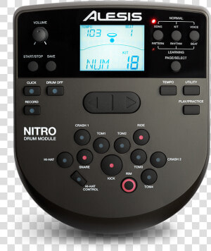 Alesis Nitro Kit Eight piece Electronic Drum Kit  Nitro   Alesis Nitro Kit Module  HD Png Download