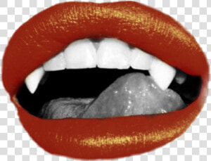  vampire  fangs  fang  lips  freetouse  cool  edgy   Vampire Lips  HD Png Download