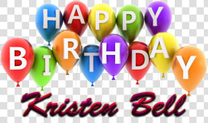 Kristen Bell Happy Birthday Balloons Name Png   Doğum Günü  Transparent Png