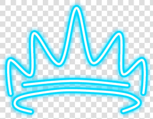  neon  glow  crown  blue  hat  freetoedit  mimi  sticker   Graphic Design  HD Png Download