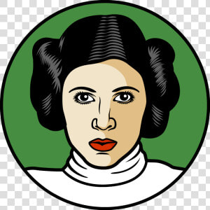 Leia Drawing Skywalker   Princess Leia Face Clipart  HD Png Download